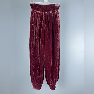 Anthropologie Gloria Velvet Joggers